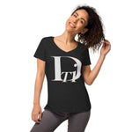 Descendants of the Island D logo Women’s fitted v-neck t-shirt