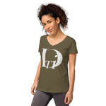 Descendants of the Island D logo Women’s fitted v-neck t-shirt