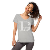 Descendants of the Island D logo Women’s fitted v-neck t-shirt