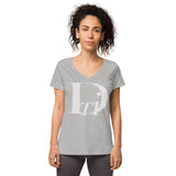 Descendants of the Island D logo Women’s fitted v-neck t-shirt