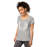 Descendants of the Island D logo Women’s fitted v-neck t-shirt