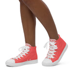 Descendants of the Island Coral Platinum Women’s high top canvas shoes