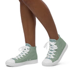 Descendants of the Island Olive Women’s high top canvas shoes