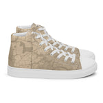 Descendants of the Island JI Map Parchment Women’s high top canvas shoes